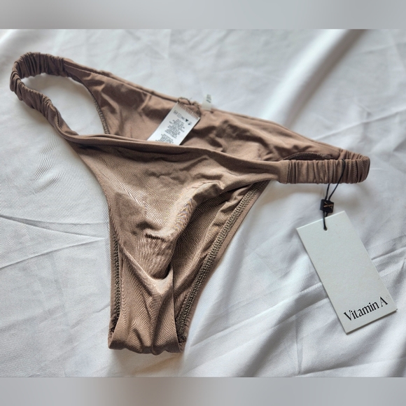 VITAMIN A CARMEN SIDE RIBBED BIKINI BOTTOM, M NWT - Picture 5 of 5